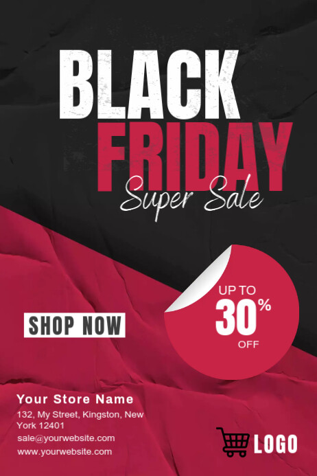 Black Friday Ad Poster Template PosterMyWall