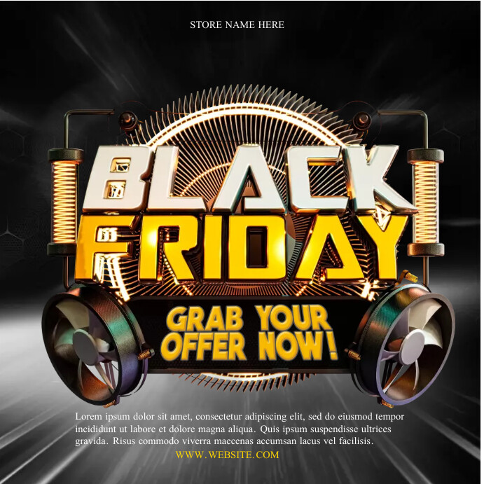 Black Friday Ads Template PosterMyWall