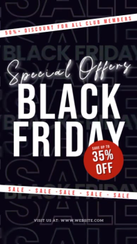 Black Friday announcement ad post design template Instagram Story