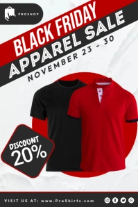 Black Friday Apparel Sale Poster template