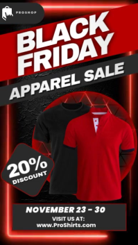 Black Friday Apparel Sale Rolka Instagram template