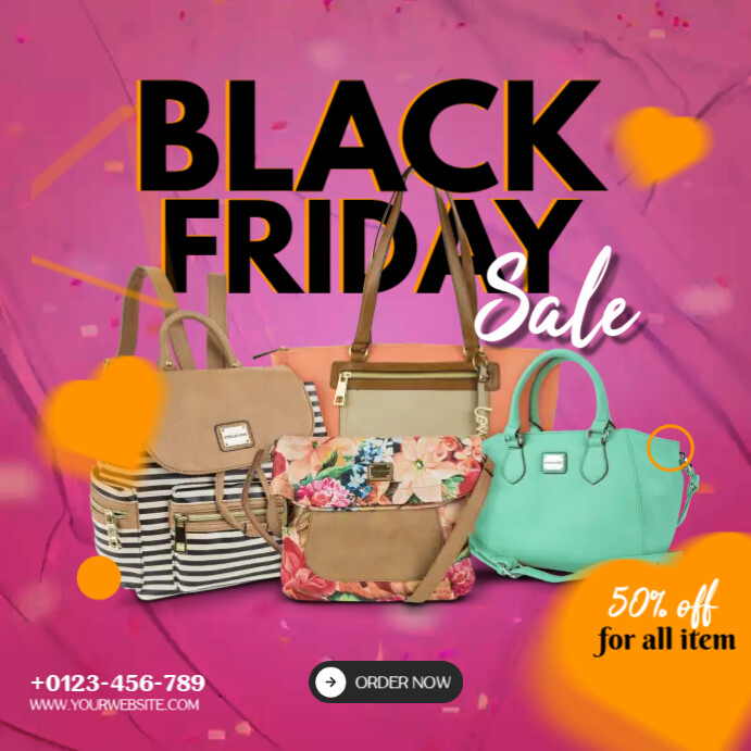 Black Friday Bags Sale ads Template PosterMyWall