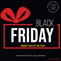 Black Friday Big Sale Poster Template – Modern Bold Red & Black Design Instagram Post