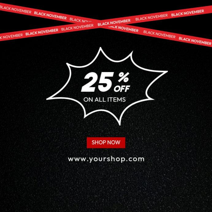 Black Friday Black November Template | PosterMyWall