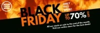 Black Friday burning fire twitter header template