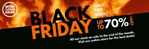 Black Friday burning fire twitter header template