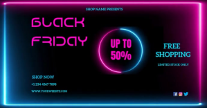 black friday business poster  template Copertina evento Facebook