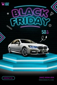 Black Friday Car Sale Flyers Poster template