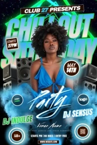 Black friday chillout party video ad design Affiche template