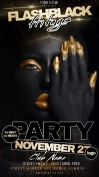 black friday club party flyer psd free Instagram Story template