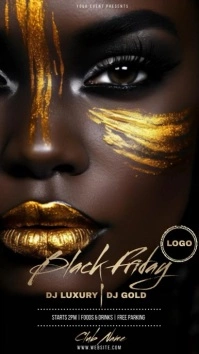 black friday club party flyer template Instagram Story