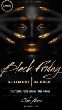 black friday club party flyer template Instagram Story