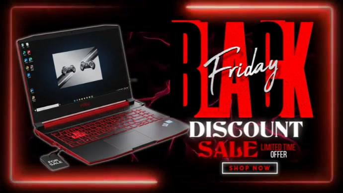 Black Friday Computer Discount Thumbnail template