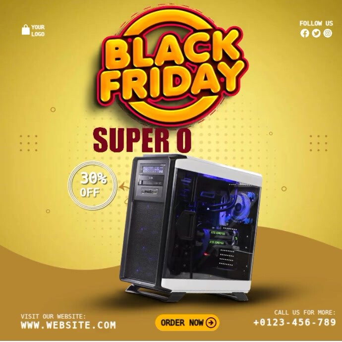 Black Friday Computer item Sale Template PosterMyWall