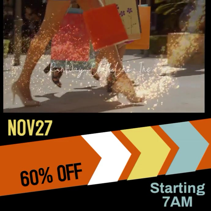 black friday deals store ads sale clearance Instagram Post template
