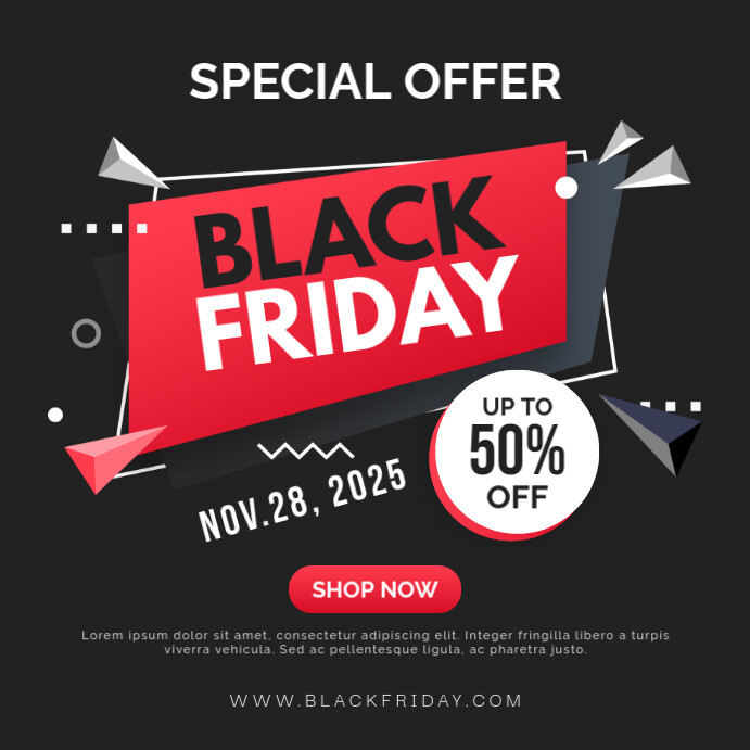 black friday Instagram Post template