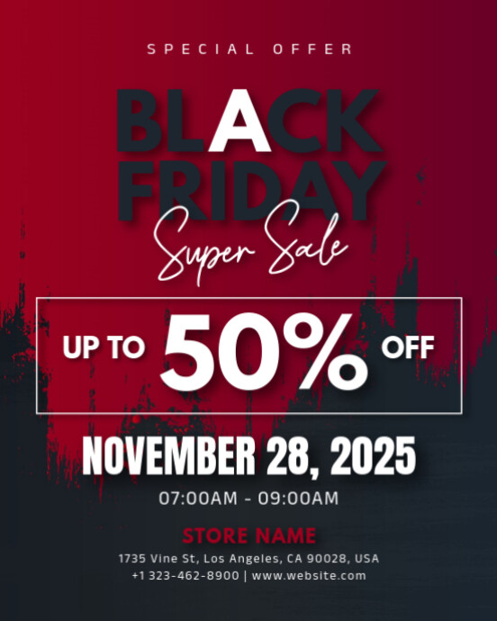 black friday Instagram Portrait template