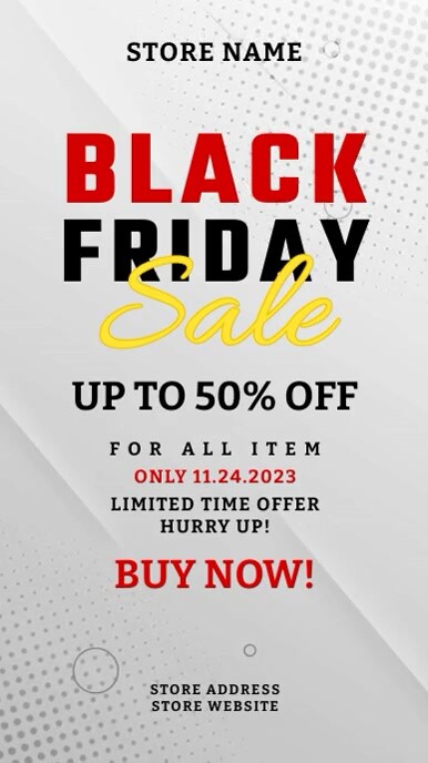 black friday Reel de Instagram template