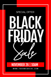 Black Black Friday Sale Poster Template