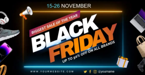 black friday Image partagée Facebook template