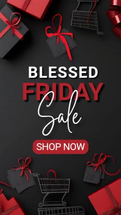 Bright friday, blessed friday, black friday История на Instagram template