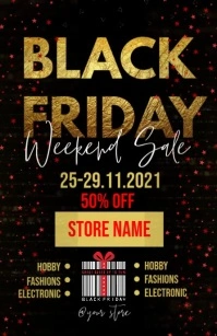 Black Friday Kalahating pahina na Wide template