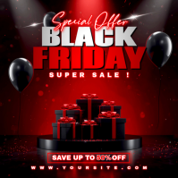 Black Black Friday Sale Instagram Post Template