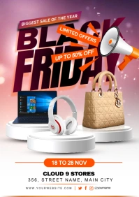 black friday A4 template