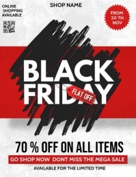 black friday 传单(美国信函) template