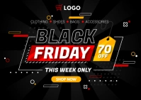 black friday Postcard template
