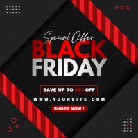 Black Black Friday Sale Instagram Plasing Template