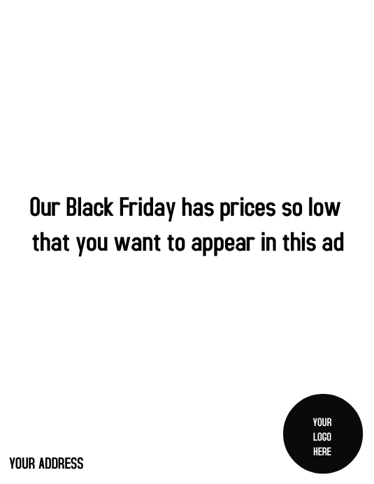 BLACK FRIDAY Flyer (US Letter) template