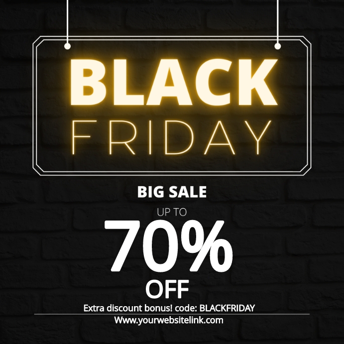 Black Friday Discount Ad Template | PosterMyWall