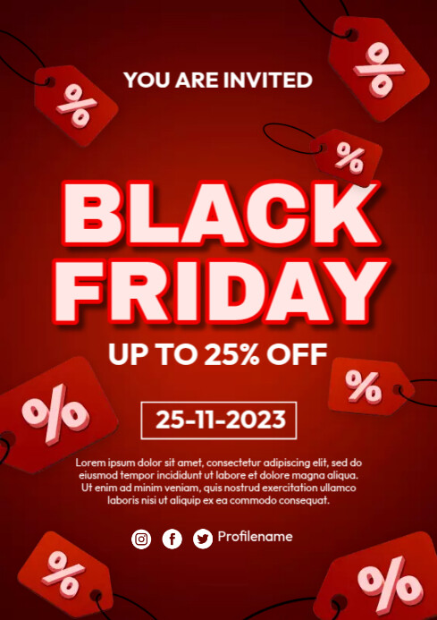 Black Friday Discount Template | PosterMyWall