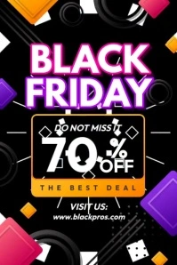 Black Friday Discount Sale Video Plakkaat template