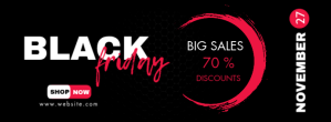 Pink Black Friday Facebook Cover template
