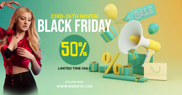 Black Friday Facebook Event Cover Template | PosterMyWall