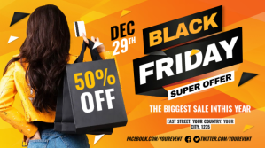 black Friday flyer Digital Display (16:9) template