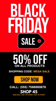 Red Black Friday Instagram Story template