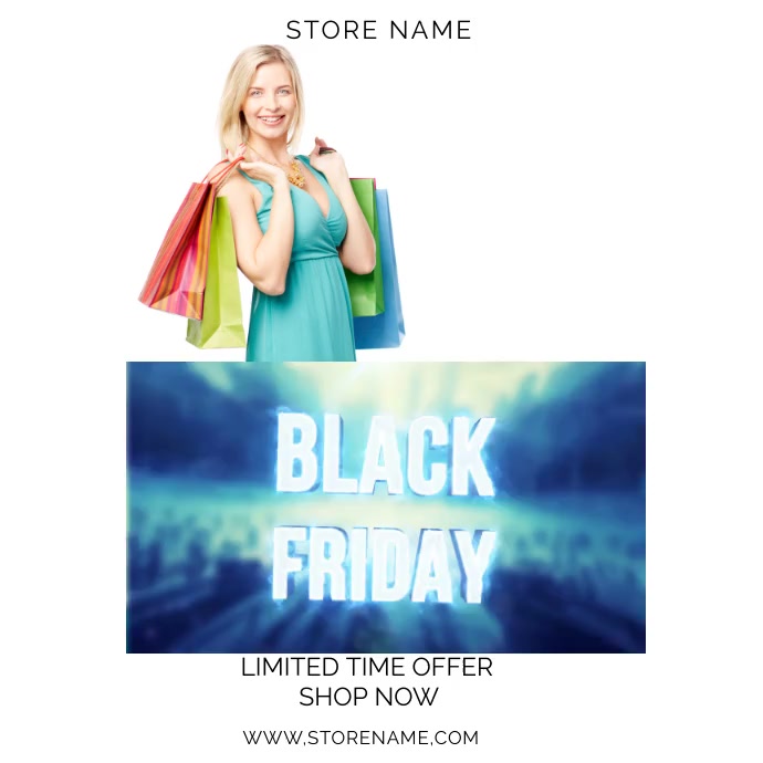 Black Friday flyer template Cuadrado (1:1)