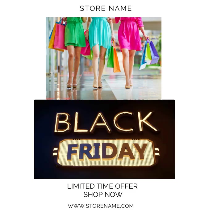 Black Friday flyer template PosterMyWall