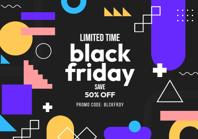 Black Friday Geometry Design A4 template