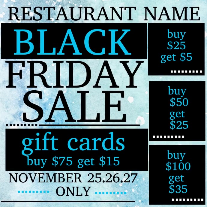 Black Friday Gift Card Sale Template PosterMyWall