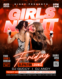 Black Friday Girls Night Party Poster/wallboard Póster/Tablero template