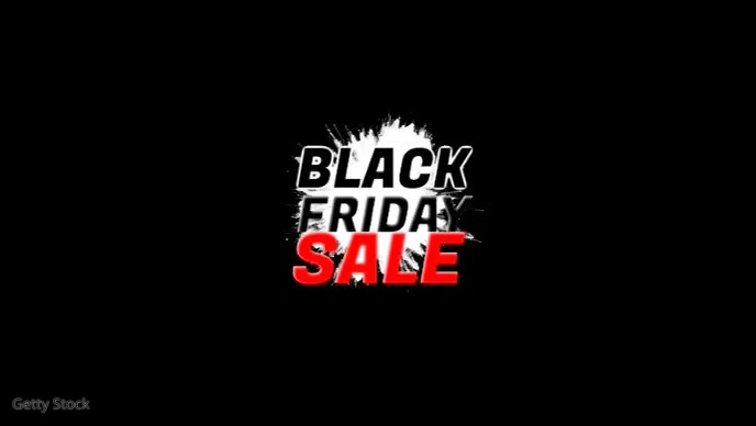 Black Friday header banner Video Sale Promo Template | PosterMyWall