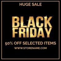 Negro Black Friday Sale Carré Template