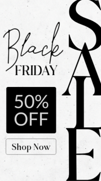 Black Friday Instagram Story Template | Minimalist Sale Design for Fashion & Online Stores