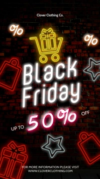 Black Friday Instagram storypost Pantalla Digital (9:16) template