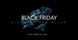 Black Black Friday Promotion Imagen Compartida en Facebook Template