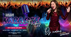 Black  Friday Karaoke Night Facebook Shared Image Obraz udostępniany na Facebooku template